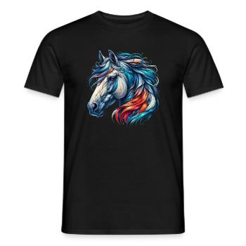 Cheval - T-shirt homme - noir - Devant - AI Model Male 178 light (178cm)