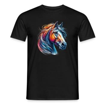 Cheval - T-shirt homme - noir - Devant - AI Model Male 178 light (178cm)