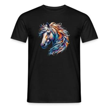 Cheval - T-shirt homme - noir - Devant - AI Model Male 178 light (178cm)
