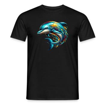 Dauphin - T-shirt homme - noir - Devant - AI Model Male 178 light (178cm)