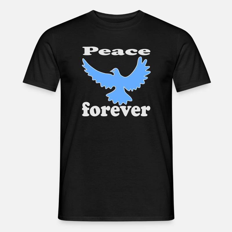 FriedensTaube Vogel - Männer T-Shirt - Schwarz