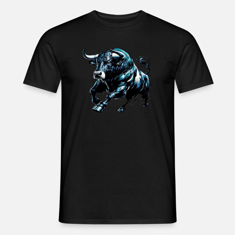 Stier - Männer T-Shirt - Schwarz