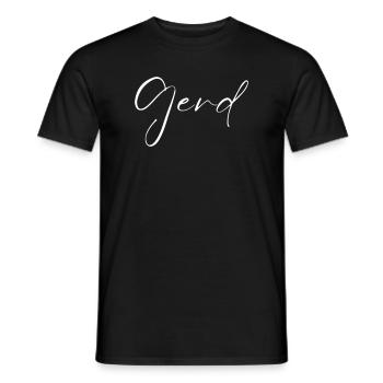 Gerd Name T-Shirt Geschenk Für Männer - Männer T-Shirt - Schwarz - Vorne - AI Model Male 178 light (178cm)