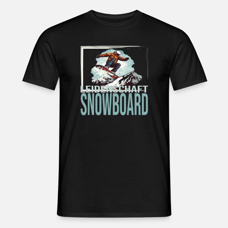Leidenschaft Snowboard - Männer T-Shirt - Schwarz