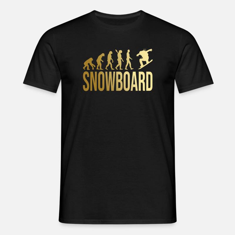 Evolution Snowboard - Männer T-Shirt - Schwarz