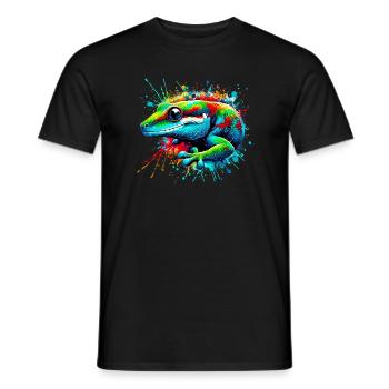 Gecko - Men's T-Shirt - black - Front - AI Model Male 178 light (178cm)