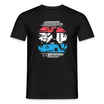 Tournoi de football Pays-Bas Icône de tir de but par équipe - T-shirt homme - noir - Devant - AI Model Male 178 light (178cm)