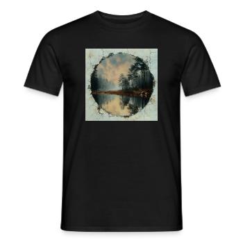 Longing for nature - Men's T-Shirt - black - Front - AI Model Male 178 light (178cm)