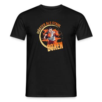 Härter wie Stahl - Boxen - Männer T-Shirt - Schwarz - Vorne - AI Model Male 178 light (178cm)