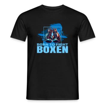 Born to fight Boxen - Männer T-Shirt - Schwarz - Vorne - AI Model Male 178 light (178cm)