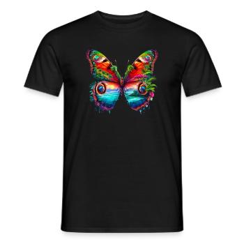 Papillon - T-shirt homme - noir - Devant - AI Model Male 178 light (178cm)