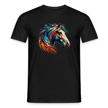 Cheval - T-shirt homme - noir - Devant - AI Model Male 178 light (178cm)