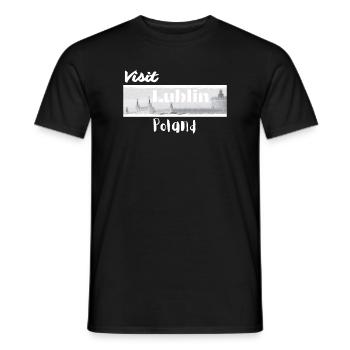 Visit Lublin Poland - Men's T-Shirt - black - Front - AI Model Male 178 light (178cm)