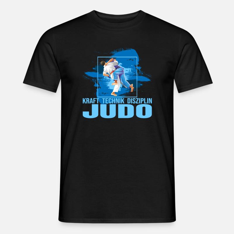 Kraft - Technik - Disziplin - Judo - Männer T-Shirt - Schwarz