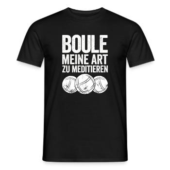 Boule ist meine Superkraft! Bouler Boulespieler - Männer T-Shirt - Schwarz - Vorne - AI Model Male 178 light (178cm)