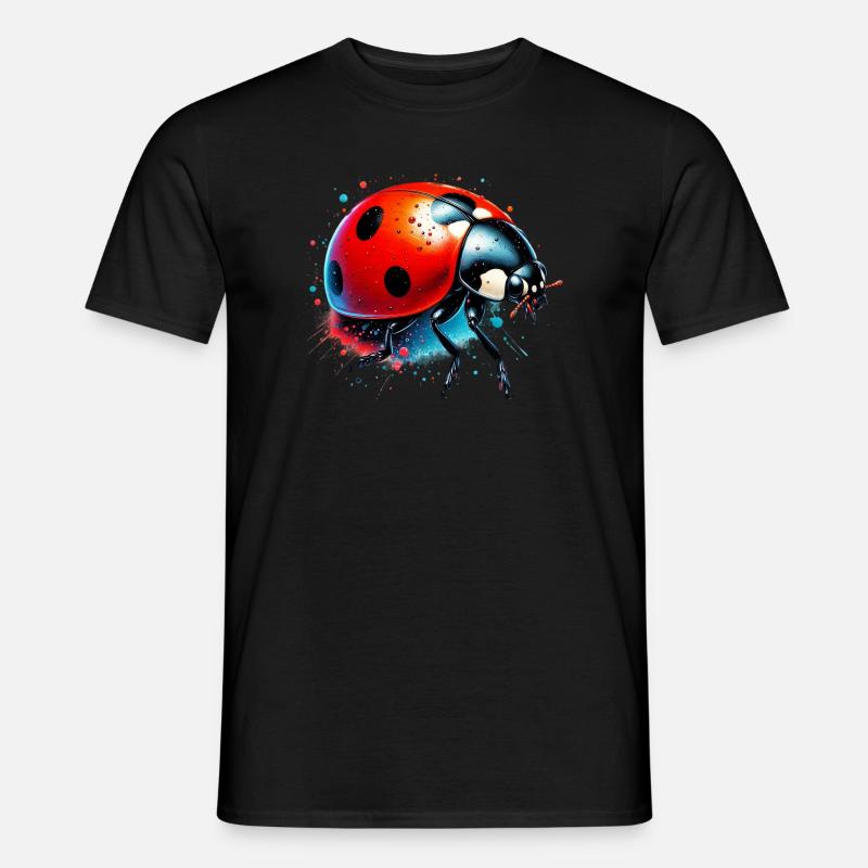 Marienkäfer - Männer T-Shirt - Schwarz