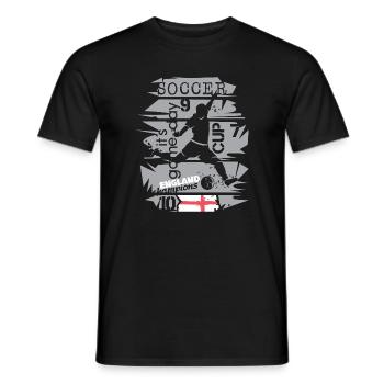 Icône du tournoi par équipe de collage de graffitis de football d’Angleterre - T-shirt homme - noir - Devant - AI Model Male 178 light (178cm)