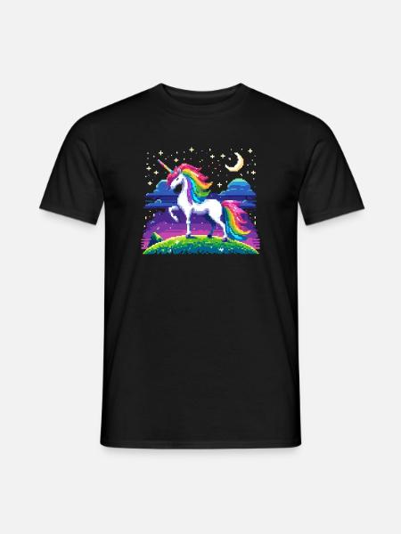 Zauberwelt des Einhorns - Männer T-Shirt - Schwarz