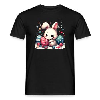 Schönes Osterfest - Männer T-Shirt - Schwarz - Vorne - AI Model Male 178 light (178cm)