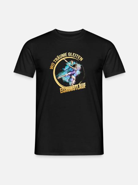 Wo träume gleiten - Eiskunstlauf - Männer T-Shirt - Schwarz