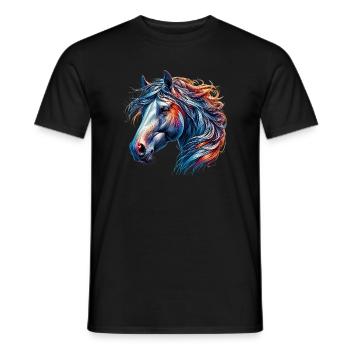 Cheval - T-shirt homme - noir - Devant - AI Model Male 178 light (178cm)