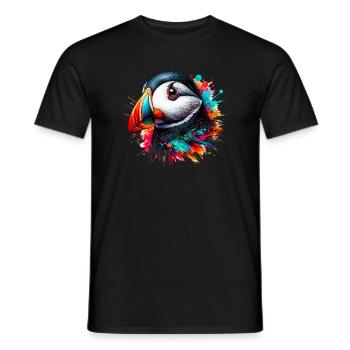 Macareux - T-shirt homme - noir - Devant - AI Model Male 178 light (178cm)