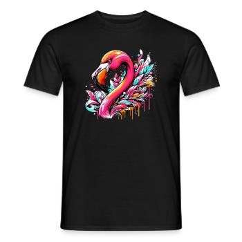 Flamant - T-shirt homme - noir - Devant - AI Model Male 178 light (178cm)