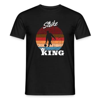 Strike King Bowling Kegeln - Männer T-Shirt - Schwarz - Vorne - AI Model Male 178 light (178cm)