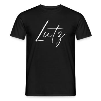 T-shirt Nom Lutz cadeau pour hommes - T-shirt homme - noir - Devant - AI Model Male 178 light (178cm)