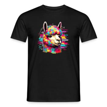 Alpaca - Men's T-Shirt - black - Front - AI Model Male 178 light (178cm)