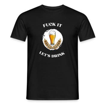 KreuzKegel Beer Saying T-Shirt - T-shirt homme - noir - Devant - AI Model Male 178 light (178cm)