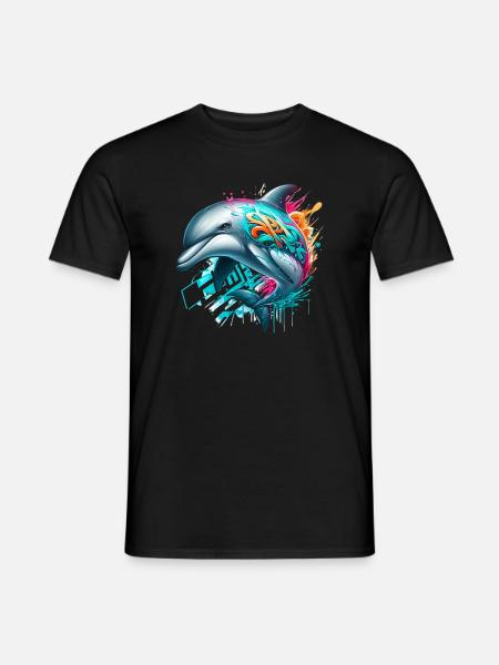 Dolphin - Men's T-Shirt - black
