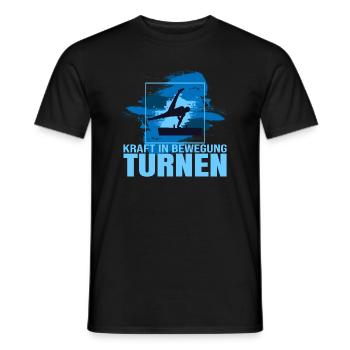 Kraft in Bewegung - Turnen - Männer T-Shirt - Schwarz - Vorne - AI Model Male 178 light (178cm)