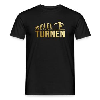 Evolution Turnen - Männer T-Shirt - Schwarz - Vorne - AI Model Male 178 light (178cm)