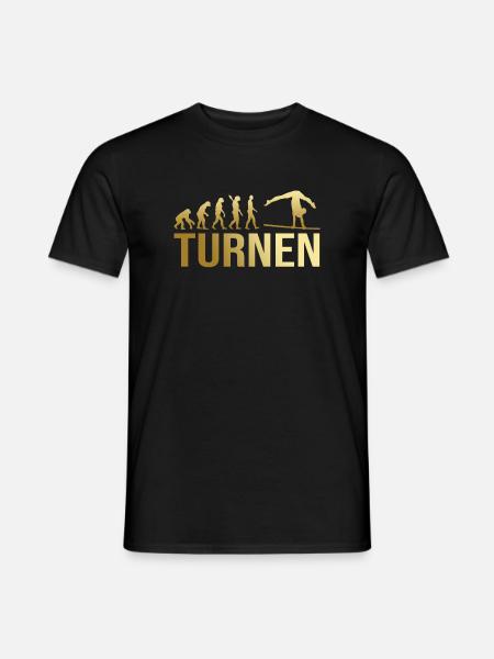 Evolution Turnen - Männer T-Shirt - Schwarz