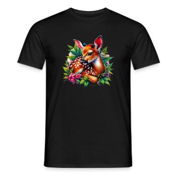 Faon - T-shirt homme - noir - Devant - AI Model Male 178 light (178cm)
