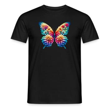 Schmetterlingsblumen Dahlien Dahlien - Männer T-Shirt - Schwarz - Vorne - AI Model Male 178 light (178cm)