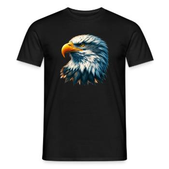 Adler - Männer T-Shirt - Schwarz - Vorne - AI Model Male 178 light (178cm)