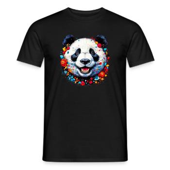 Panda - T-shirt homme - noir - Devant - AI Model Male 178 light (178cm)