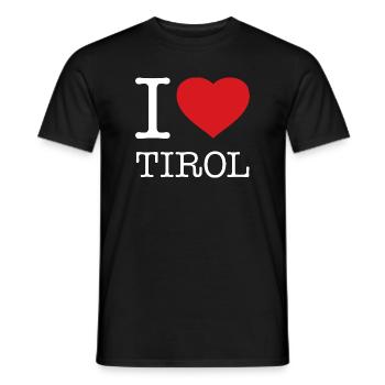 I LOVE TIROL Austria Österreich - Männer T-Shirt - Schwarz - Vorne - AI Model Male 178 light (178cm)