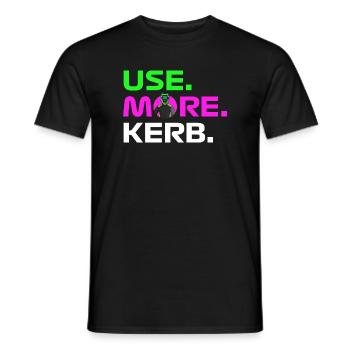 USE. MORE. KERB. - Men's T-Shirt - black - Front - AI Model Male 178 light (178cm)