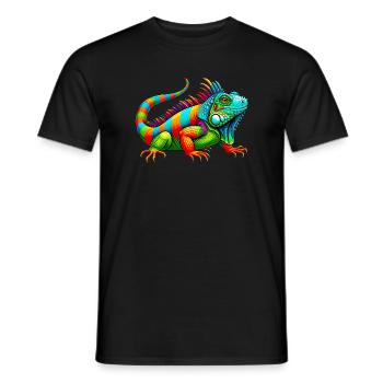 Iguane - T-shirt homme - noir - Devant - AI Model Male 178 light (178cm)