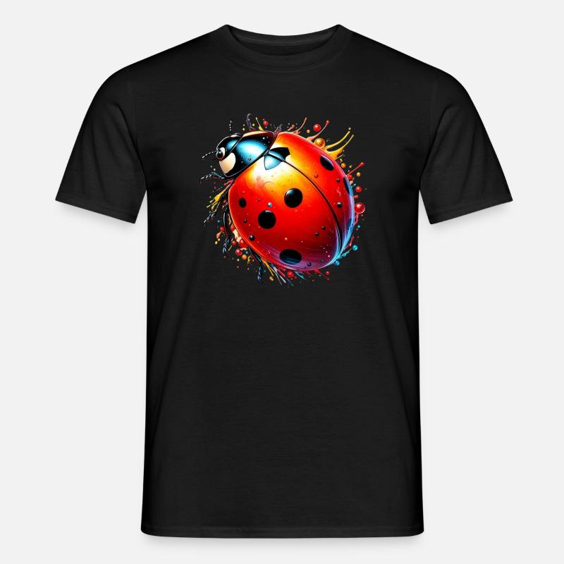 Marienkäfer - Männer T-Shirt - Schwarz
