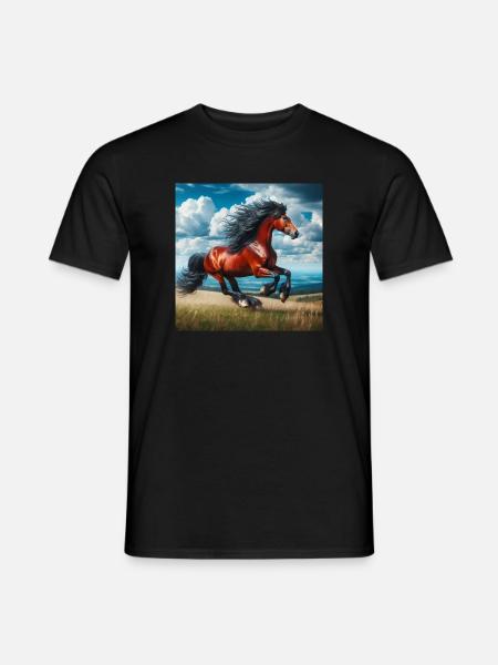 Galloping horse - Men's T-Shirt - black