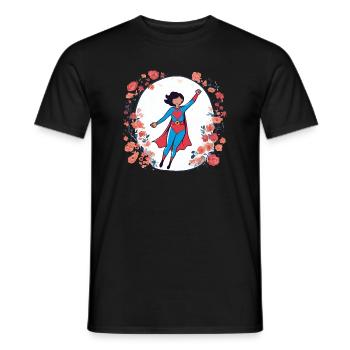 Super-Mom - Men's T-Shirt - black - Front - AI Model Male 178 light (178cm)