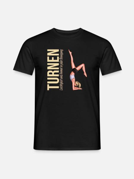Turnen: Leichtigkeit und Anmut in jeder Bewegung - Männer T-Shirt - Schwarz
