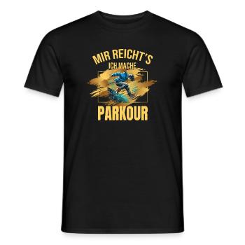 Mir reicht's, ich mache Parkour - Männer T-Shirt - Schwarz - Vorne - AI Model Male 178 light (178cm)