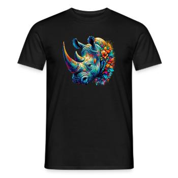 Rhinoceros - Men's T-Shirt - black - Front - AI Model Male 178 light (178cm)