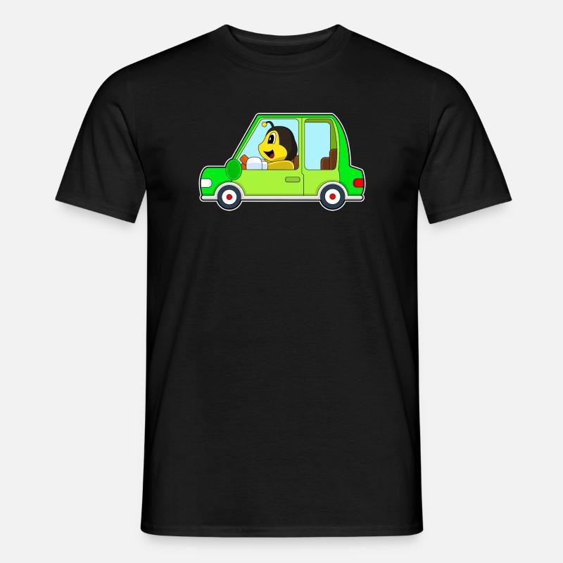 Biene Auto - Männer T-Shirt - Schwarz