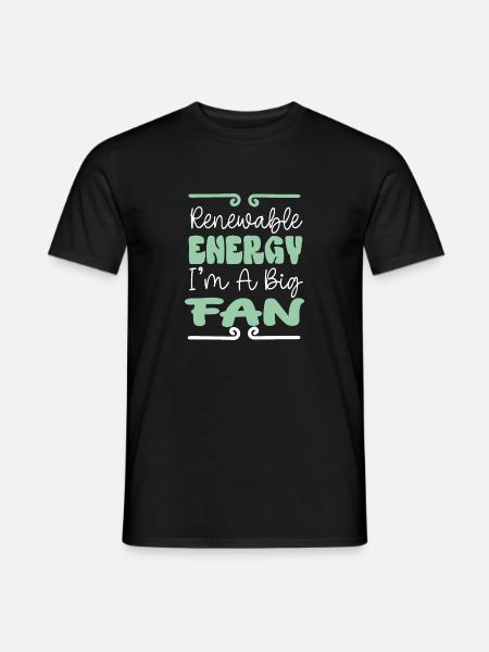 Erneuerbare Energie Strom Windenergie Klimawandel - Männer T-Shirt - Schwarz